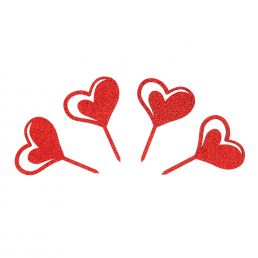 مینی تاپر چهار عددی قلب قرمز