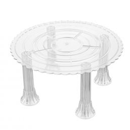 صفحه کیک بی رنگ 25 سانت با پایه