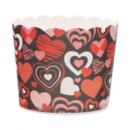 کپسول مافین لیزری طرح قلب زمینه مشکی